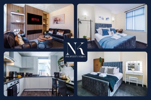 Clayton House | 32-Chic 3-Bedroom Home, Perfect for Family and Groups, Sleeps 8, Near Coop Live Arena and Etihad Stadium