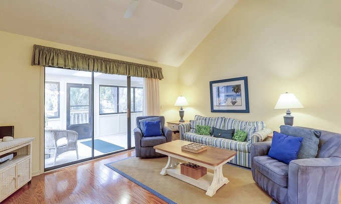 Palmetto Dunes Condo | 3410 Carolina Place - Townhome with Carolina Room and Loft and Nature Views