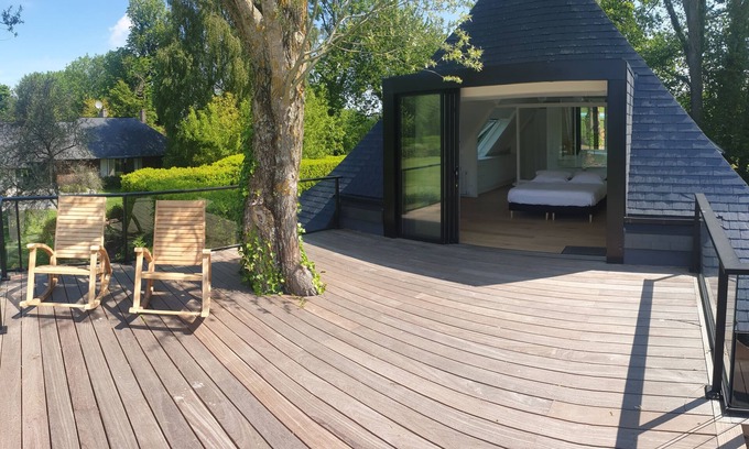Vauville House | 350m² contemporary house with heated pool, jacuzzi and tennis court