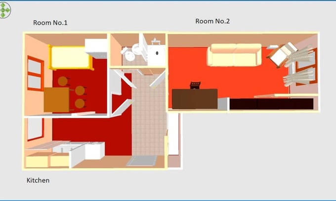 Centrs Resort | 37 m² Private room ∙ 1 bedroom ∙ 1 guest