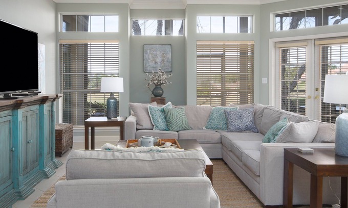 Sandestin Condo | 3BR Beach Villa w/6-Seat GOLF CART! Screened Porch, Pool, Beach Tram, Wharf.
