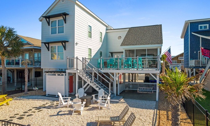 Ocean Isle Beach House | 3CooksVacations 'The Sandlot' -Canal Home + Boat Dock in Ocean Isle Beach, NC