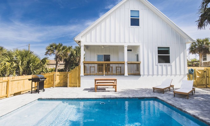 Crescent Beach House | 4 Bedroom Beach Home with Heated Pool & EV Charger