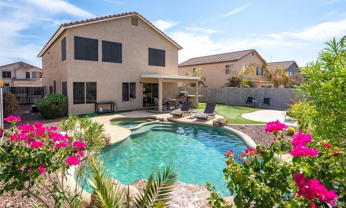 Springer Ranch House | 4-Bedroom Peoria Retreat with Heated Pool & Spa