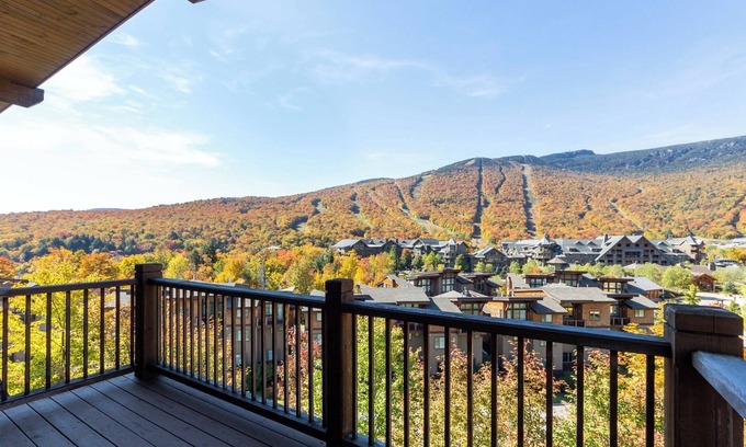 Spruce Peak Cabin | 4 Bedroom Spruce Peak Mt Cabin "StoweGlobe" Steps to the lifts with FULL Mountain Views.