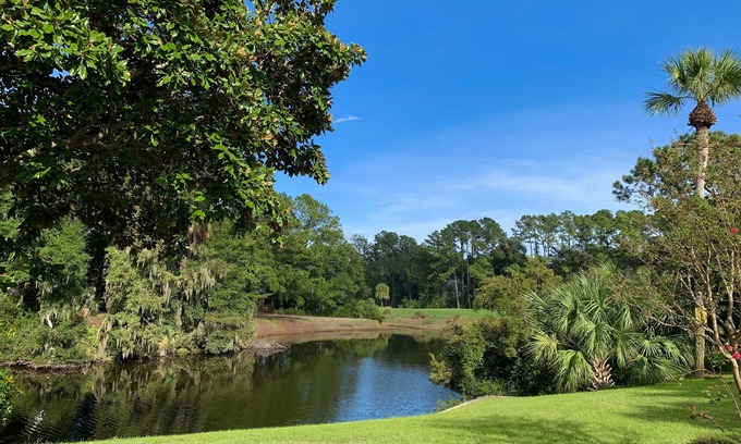 Shipyard Plantation Villa | 4 BR, 3 BA.Gorgeous pond view, tennis courts & pool. Room to spread out!