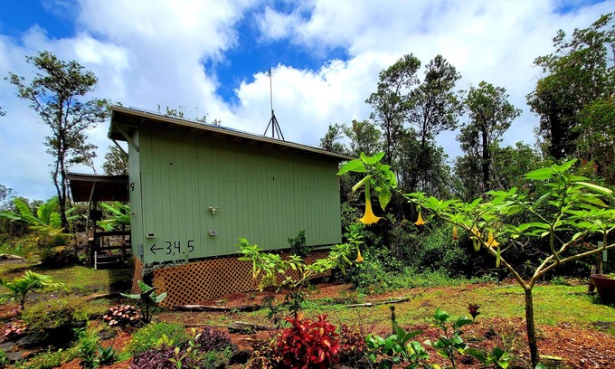 Pahoa Cabin | #4 Cabin private space in volcano with TV, Microwave and fridge