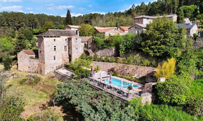 Chambonas House | 4**** Cottage - Heated swimming pool with panoramic view