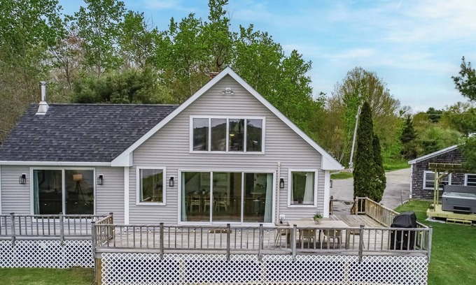 Franklin House | 4-Season Waterfront Oasis Acadia with Hot Tub