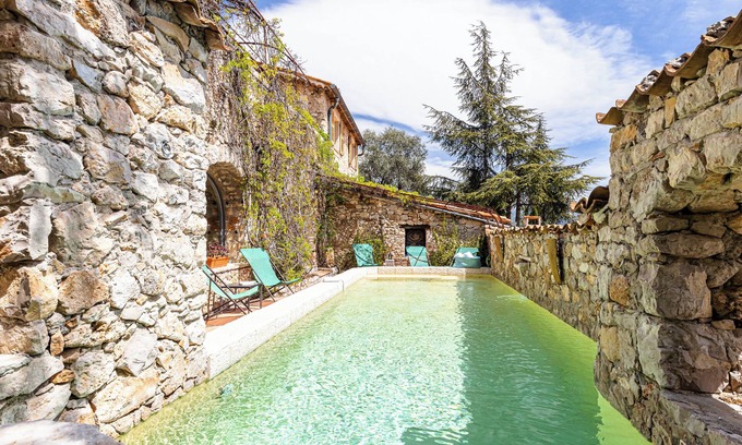 Chateauneuf-Villevieille House | #47 Maison XVII/Pool, parking, sauna, pétanque, BBQ