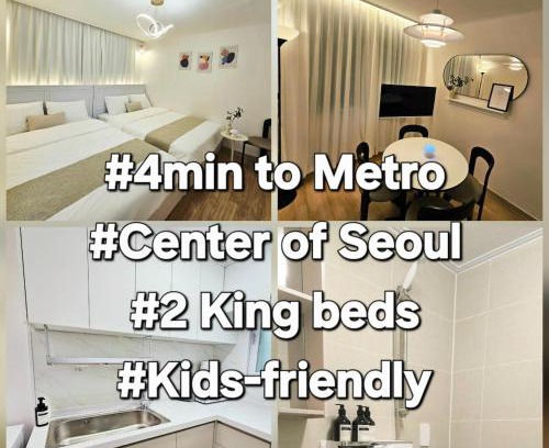 Wangsimniil-tong Apartment | 4min to Metro Line2 in Seoul's Heart 2King beds