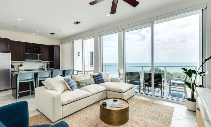 Galveston Condo | 4th Floor Beachfront Condo - Elevator, Private Balcony, POOL, Lazy River & more