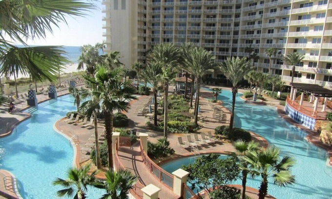 Panama City Beach Condo | 4th Floor - Same Floor Reserved Parking - Beach Service - View of Pool and Beach
