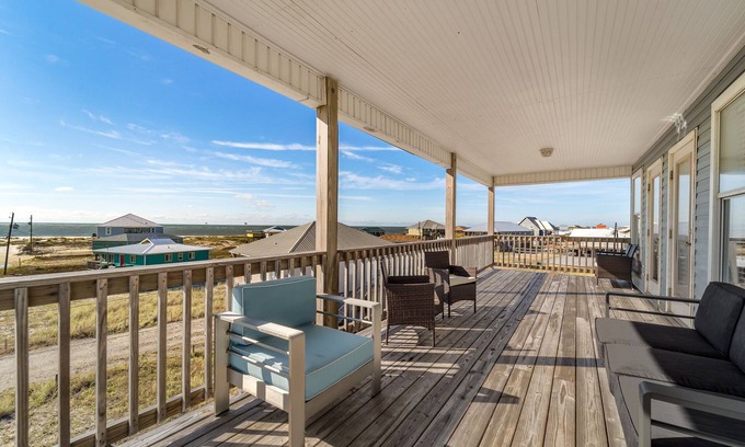 Dauphin Island House | 5 Bedroom Gulf-side , 3 bath, 2 story, large decks. Best views on the island