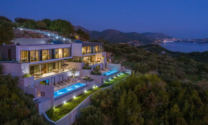 Orasac Villa | 5 Bedroom Villa Frida with Infinity Pool Overlooking Adriatic Sea