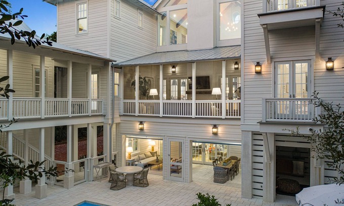 Seagrove Beach House | 5⭐️ home w/CARR HOUSE!PVT POOL!DUNE BUGGY!6 Seater GOLF CART!5 min walk 2 beach!