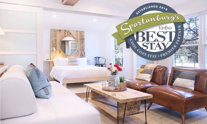 Spartanburg Cottage | 5★ Stunning Designer Cottage In Beautiful Neighborhood - Walk to Downtown