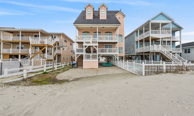 Cherry Grove Beach House | 52 Week High, Luxury Oceanfront House with a Pool, Downstairs Only