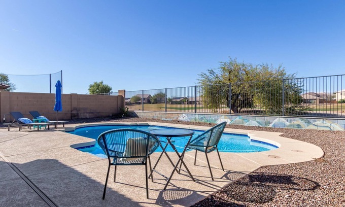 San Tan Valley House | 5BR/3BA Home with Private Heated Pool and Golf Course Views in San Tan Valley
