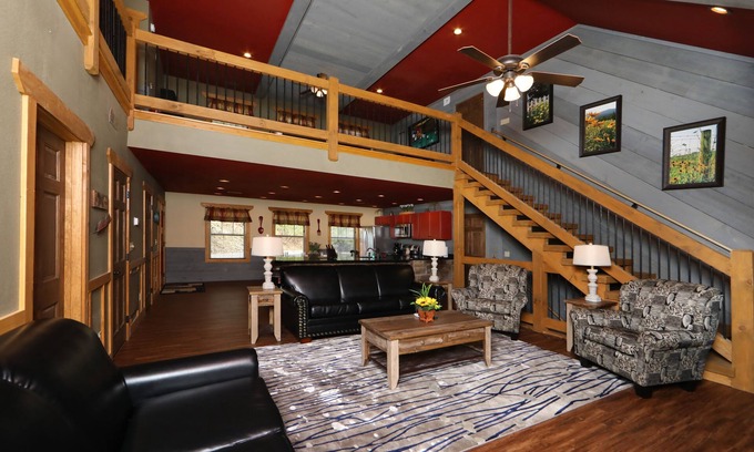 Gatlinburg Cabin | 5BR, hot tub, theater, and elevator.