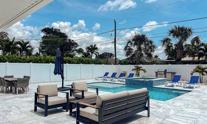 Naples Park House | 664 Naples Beach Paradise-Your Next Vacation Spot with Private Pool & Spa