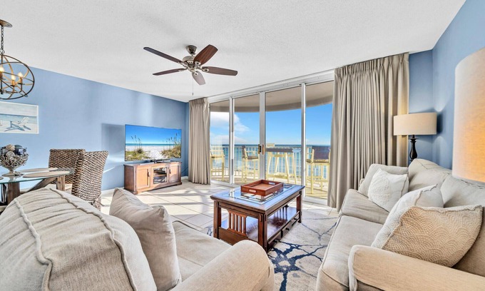 Fort Walton Beach Condo | 708 Island Princess Okaloosa Island Beachfront ~ Beach Svc Included