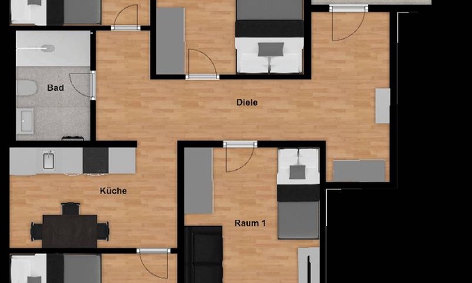 Ramersdorf - Perlach Resort | 77 m² Private room ∙ 1 bedroom ∙ 1 guest