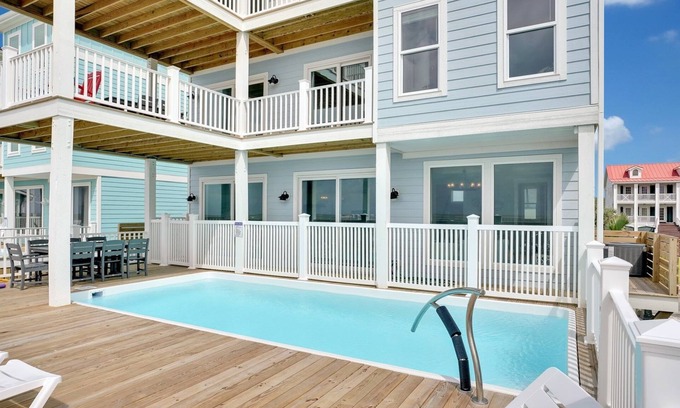 Long Beach House | 7BR/5.5BA - Oceanfront, Elevated Pool, Sleeps 18