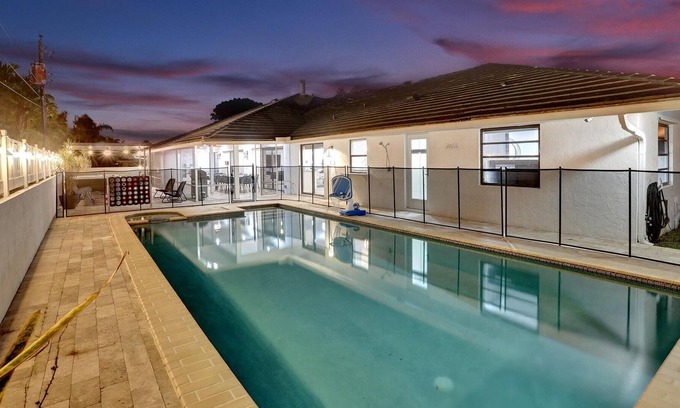 Pompano Isles Villa | 7BR w/ Heated Pool Jacuzzi, Gameroom, Theatre Dog Friendly