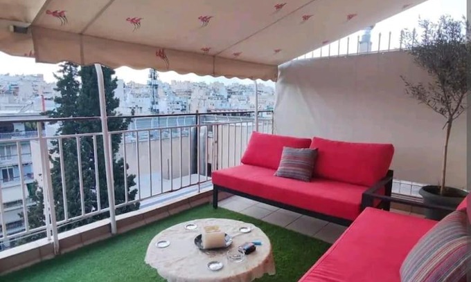 Vyronas Apartment | 7th floor spacious veranda in the heart of Athens