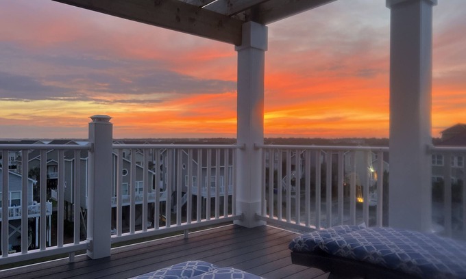 Ocean Isle Beach House | 8 Bedrooms, 7F2H Baths, Lg saltwater Pool, Elevator, short walk to the beach.