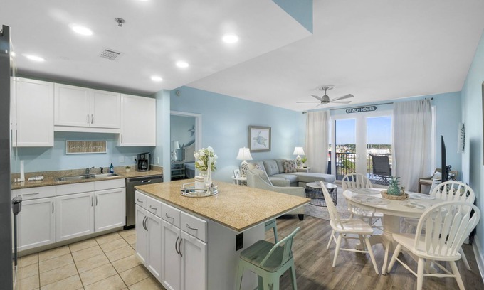 Panama City Beach Condo | 8th Floor Condo just Steps from the Beach! Seaside Jewel at Laketown Wharf 828