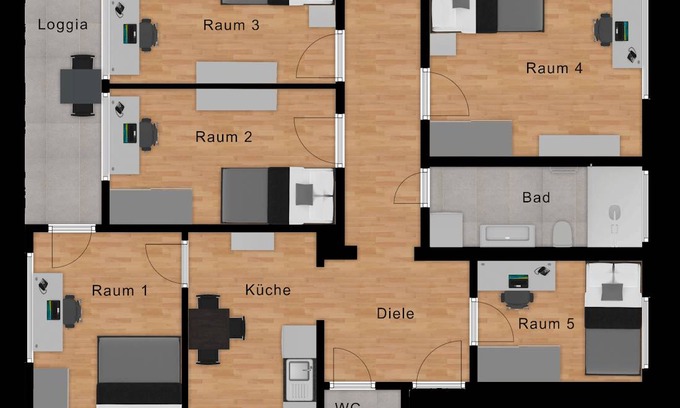 Hasenbergl-Lerchenau Ost Resort | 90 m² Private room ∙ 1 bedroom ∙ 1 guest