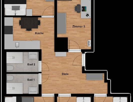 Bogenhausen Resort | 93 m² Private room ∙ 1 bedroom ∙ 2 guests