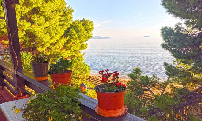 Metamorfosi House | A first floor beachfront apartment at Metamorfosi Sithonia for 5 guests