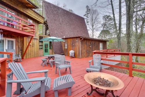 Tellico Plains House | A-Frame Cabin with Spacious Yard in Tellico Plains!