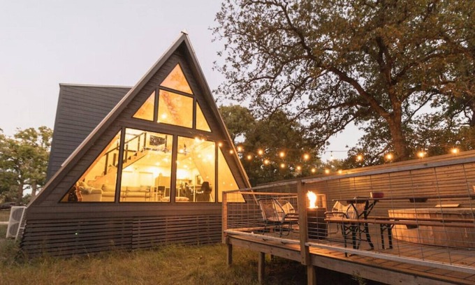 Fredericksburg Cabin | A-Frame in Nature, Minutes from Main, Sauna Access