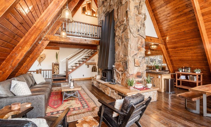 Sundance Cabin | "A" Frame of Mind - 4 bed/3 bath, Close to Resort/Hiking, Hot Tub, Sauna, Views, Outdoor Fire Pit