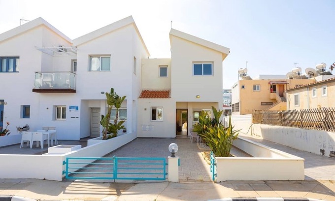 Protaras Villa | A modern 2 bedroom house in the absolute heart of Protaras with fantastic views of the sea