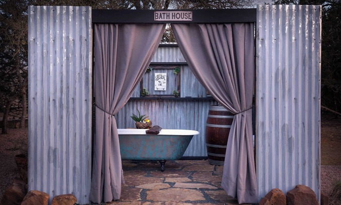 Fredericksburg House | A Nest For Two, Bathhouse, Fire pit, Full Kitchen!