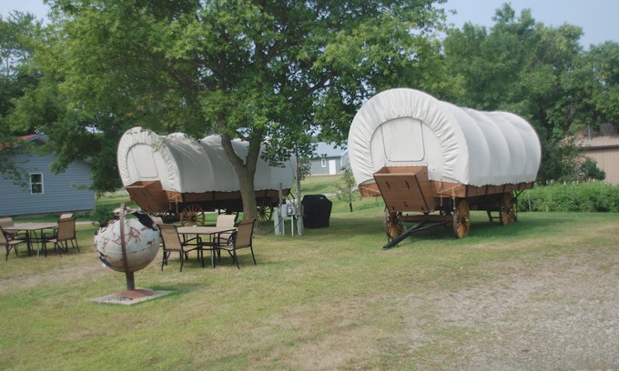 Vergas Cottage | A one of a kind stay in a Conestoga Covered wagon on the shores of Rose Lake