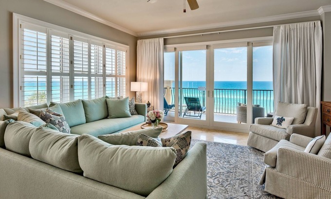Santa Rosa Beach Condo | A401 Beach front, corner unit, family-friendly Adagio, beach, hot tub, pools
