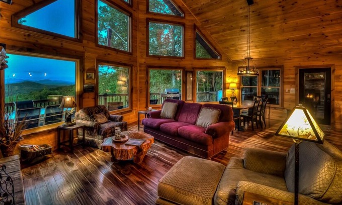 Blue Ridge Cabin | Above and Beyond- Pet Friendly | Screened Porch | Outdoor Fireplace