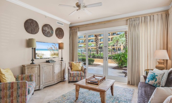 Santa Rosa Beach Condo | Adagio G105, close to the private beach walkover, gym, hot tub, heated pool!