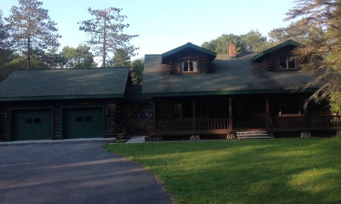 Cold Brook Cabin | Adirondack 4 bedroom Spacious Cabin, beautiful stone fireplace