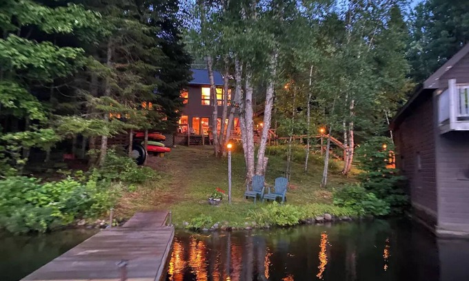 Rainbow Lake Cabin | Adirondack Luxury Cabin on Rainbow Lake NY. Secluded. Area Activities & Fun!