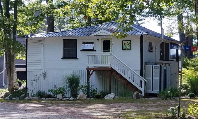 Bridgton Cabin | Adorable cottage set among tall pines with sandy beach -only .5 mile from town.