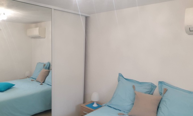 Mandelieu-la-Napoule Beach Apartment | Air-conditioned and a 5-minute walk from the beach.