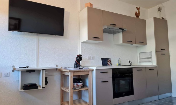 Le Grau-Du-Roi Apartment | Air-conditioned ground floor with terrace, between beach and port. Pets allowed