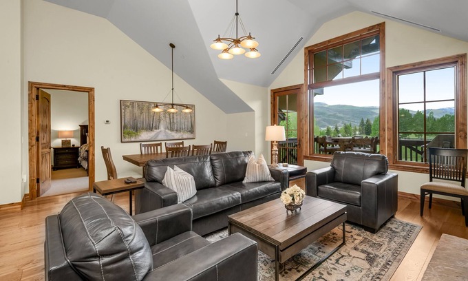 Avon Condo | Air-conditioned, outdoor pool and hot tubs! Ski-in/out luxury condo.